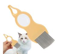 Cat Desheddings Comb, Pet Knots Removal with Magnifier, Metal Teeth Cleaning Brush, Pet Grooming Supplies for Short, Medium & Long Hair, 2,36 x 6,22 x 0,16 pulgadas