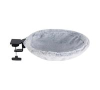 Cat Desk Bed Hammock | Plush, 1650g, 40x10.5cm, Gray/White | 180° Rotating Under Desk Cat Shelves | Muebles de Interior para Oficina de Oficios de Support 50lbs