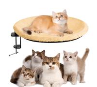 Cat Desk Bed, Stable Perch with Adjustable Clamp, Kitten Nest with Removable Soft Cover, Space-Saving Pet Sleep Area for Home Workplace, Desk and Mesa.