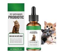 Cat Digestive Health Drops - Liquid Digestion Booster for Kittens and Adult Cats | 60ml Mix with Food Treat Milk Water, Ideal for Indoor Pets Travel and Daily Wellness