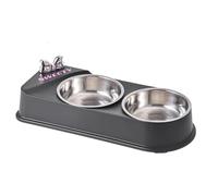 Cat Dish, Dog Feeding Bowl, Pet Food and Water Container for Small Pets, Kittens, Puppies, Jaula, sala de estar, oro Kitchen, 12,8 x 5,31 x 2,36 pulgadas, PP and Stainless Steel