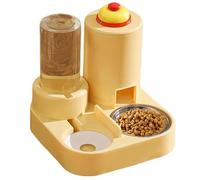 Cat Dish with Water Bottle l Automatic Cat Water Feeder l Pet Food Dish Water Bottle l Cat Drinking & Feeding Station l Cat Dish Set Water Dispenser Convenient Feeding & Hydration For Your Pet Cats