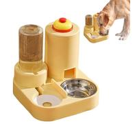 Cat Dish with Water Bottle, Water and Food Bowl Set, Detachable Puppy Bowl with Bell, Wet and Dry Food Bowl For Small Medium Cats and Dogs, Pet Feeding Station For Pets