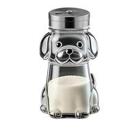 Cat Dog Pots, 108x70mm Juego de coctelera de vidrio con estampado animal | Dispensador de tapa de acero inoxidable, 80g Lindo tarro de especias de cocina para barbacoa de mesa Camping Granja