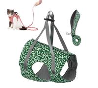 Cat Dogs Vest Harness and Leash Anti-Break Away Chest Strap Cat Clothes for Outdoor Walking Pet Accessories Japanese CatCollar (Green,L(6.5-8kg))