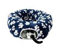 Cat Donut Bed | Soft Large Foldable Warm with Toy Ball Pet Supplies