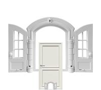 Cat Door - 27,3 x 24 x 7 cm, diseño de gato pequeño | French Retro Lockable DoubleDoor | Interior PetDoor for Bedroom Garage Room Dormitory Manor | Easy DIY Installation for Cats