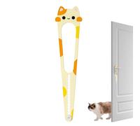 Cat Door Latch - Interior Door Stopper 15 Sizes Adjustable, Anti-Pinch No Drill Cat Latch For Pet Containment Bedroom Closet Pantry Nursery Toilet Rental Property Safety Lock