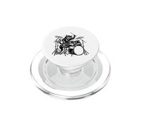 Cat Drummer Rock Band Music Lover Drum Drumsticks PopSockets PopGrip para MagSafe