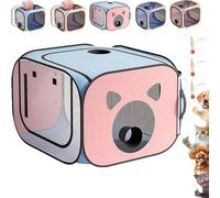 Cat Drying Box, Portable Foldable Pet Dryer Box, Anti-Hair Flying Pet Drying Boxs, Dog Hair Dryer, Pets Air Dryin Boxes,Clean Grooming House Dryers Cage for Puppies Cats Small Dogs (C-Without Dryer)