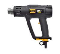 CAT DX87 - Pistola de calor (2000 W, pantalla LCD, ajuste de temperatura 50-600 °C, 2 niveles de flujo de aire, luz LED, incluye 5 boquillas y rasqueta para uso profesional)