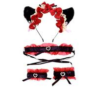 Cat Ears Diadema - Cat Ears Hair Hoop with Bells | Cats -tithers para cosplay | Diadema de gato de Halloween | Adorable tocado | Cosplay tocado para clubes nocturnos de Navidad de Halloween fiestas