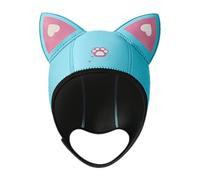 Cat Ears Wetsuit Hat - 3mm Neoprene Swim Hood | Soft Elastic Diving Helmet, Insulated Waterproof Surf Headgear, Breathable Snorkel Cap for, Pool, Water Park, Skiing, Adventure, Cold
