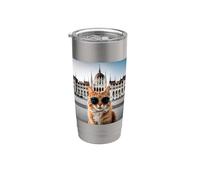 Cat En Budapest, Hungría Vaso térmico de acero inoxidable de doble pared
