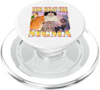 Cat Erm, What The Sigma? Meme Divertido Humor irónico Específico PopSockets PopGrip para MagSafe