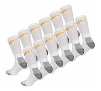 Cat erpillar CAT 12 pares de calcetines de trabajo reales para mujer y hombre, calcetines de trabajo, calcetines de negocios, tallas 35-50, 12 Pares Blanco, 39-42