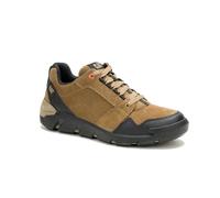 Cat erpillar Gauge Brown (P726615) - Zapatillas de piel marrón-negra para hombre, con cordones, planas y flexibles, amortiguadoras y antideslizantes, marrón, 46 EU