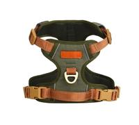 Cat Escape Safety Belt with Drawstring and partition, Reflective Strip Vest Chest Strap (Green M)