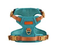 Cat Escape Safety Belt with Drawstring and partition, Reflective Strip Vest Chest Strap (Lake Blue M)