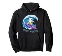 Cat está surfeando una ola - SURFING IS MY LIFESTYLE 1 - Fan Fun Sudadera con Capucha
