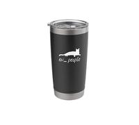 Cat Ew People Humor Adulto Hombres Mujeres Introvertido Anti-Social Vaso térmico de acero inoxidable de doble pared