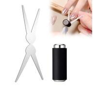 Cat Eye Magnet Set, Scratch-resistant Double-head Nail Tool, Scissor & French Tip Design for Cat Eye Gel Polish lfor Wedding Party Daily Commuting Home Beginners (1 Pcs)