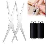 Cat Eye Magnet Set, Scratch-resistant Double-head Nail Tool, Scissor & French Tip Design for Cat Eye Gel Polish lfor Wedding Party Daily Commuting Home Beginners (2 Pcs)