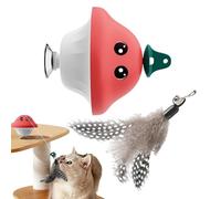 Cat Feather Wand Toy, Interactive Pet Toys For Cats, Suction Cup Cat Toy, Retractable Cat Teaser, Exercise Toys For Indoor Cats, Cat Exercise Toy, Feather Wand Cat Toy, Teaser Toys For Kittens,