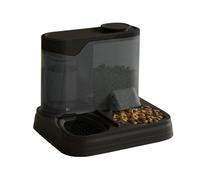 Cat Feeder and Water Dispenser, Automatic Dog Food Water Bowl Set, Large Capacity, 11.81x9.84x9.06inc, Portable Compact Ideal for Vacation Travel Home Indoor Pet Feeding Supplies
