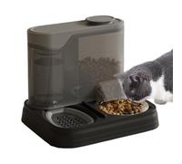 CAT Feeder Automático-Dispensador de Alimentos y Agua para Mascotas, Dispensador de Alimentación 2 en 1 a Prueba de Salpicaduras | Alimentador para Gatos Coche para Viajes, Familias Multi-Pet, Vacan