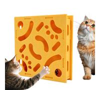 Cat Feeder, Puzzle Toy, Maze Game Box with 11.81x11.81x2.36 Inches, Enrichment Trainer, Behavior Play for Apartment, Living Room, After Meal, Routine, Indoor Entertainment