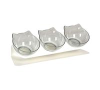 Cat Feeding Bowl Set - 15° Tilt Pet Meal Holder | Food and Water Bowl for Small, Medium, Large Breeds, Kitten, Indoor or Outdoor Use, Living Room, Balcony, Comfortable and Ergonomic Eating