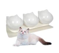 Cat Feeding Bowl Set - 15° Tilt Pet Meal Holder | Food and Water Bowl for Small, Medium, Large Breeds, Kitten, Indoor or Outdoor Use, Living Room, Balcony, Comfortable and Ergonomic Eating