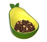 Cat Feeding Bowls, Avocado Shaped Small,7.09x5.51in Portable Pet Dish, High-Legged Kitten Feeder, Ergonomic Food Water Bowl for Travel, Crates, Apartments and Multi-Pet Homes