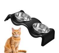 Cat Feeding Bowls, Stainless Steel Pet Bowls, Double Cat Food Dish, Raised Cat Feeding Station, Pet Food Bowl Set, Non-slip Cat Dish, Puppy Feeding Bowls, Elevated Cat Bowls, Cat Water And Food Bowls,