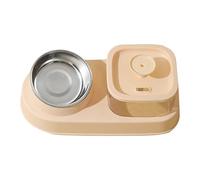 Cat Feeding Station- 12.4x4.33x5.91 Inches Large Non Spill Water Dispenser, Wet Dry Separation System | Automatic Drinking Bowl, Easy Clean Pet Feeding Kit Food and Water Set For Dogs