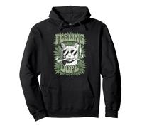 Cat Feeling Dope Fumar Hierba Cannabis Marihuana 420 Pot Sudadera con Capucha