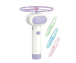 Cat Fetch Tracking Toys - Flying Cat Toy | Recargable Disc Fetch Game Spinners with 4 Glow Propellers, Çat Fetching Tracking Toys for Kitten Pet Training Chasing Hunting Indoor Outdoor Yard Garden B