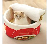 Cat Fideos instantáneos Cat House Cats Shack Room Linda y cómoda Pet House Desmontable Soft Pet Cama Adecuada para Gatitos y Cachorros