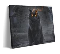 Cat Fire Eyes Living Room Wall Art 16x24inch (40x60cm)