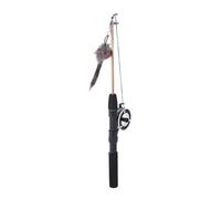 Cat Fishing Pole Toy, Realistic Cat Teaser with Telescopic Wand, 2-ection Long Training Toy, 15,75-28,35 pulgadas Engaging Indoor Game for Kittens, Pet Accessories