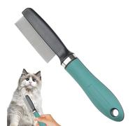 Cat Flea Comb, Professional Grooming Brush, Stainless Steel Pet Comb, Tooth Design, Multifunctional Detangling Tool, Daily Care for Cats & Puppies, 10,59 x 3,15 x 1,18 pulgadas, Green