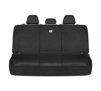 Cat Flexfit - Funda Negra para Asiento Trasero de automóvil, SUV y camión - Fundas de Asiento Trasero de Lona Duradera para Asiento Trasero de Coche 60/40, Protector de Banco Dividido 60/40 - Funda