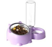 Cat Food and Water Bowl Set | 16-Degree Tilted Dog Dish with Water Dispenser | Detachable Pet Feeder Bowl for Cats and Dogs, Ergonomic Design for Comfortable Eating and Drinking