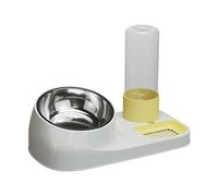 Cat Food And Water Bowl Set, Stainless Steel Pet Bowl & Waterer, Non-Slip Feeder Dry Food, Convenient And Easy To Clean Dispenser For Cats & Dogs, 11.81x6.69x8.27 Inches