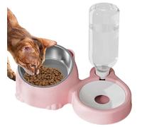 Cat Food and Water Bowl Set, Tilted Dishes For Puppies, Automatic Water Dispenser For Pets, Stainless Steel Food Bowl For Cats, Large Capacity Pet Water Dispenser, Pet Feeding Set For Dogs and Cats,