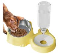 Cat Food and Water Bowl Set, Tilted Dishes For Puppies, Automatic Water Dispenser For Pets, Stainless Steel Food Bowl For Cats, Large Capacity Pet Water Dispenser, Pet Feeding Set For Dogs and Cats,