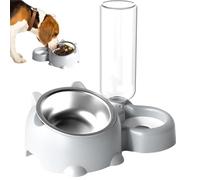 Cat Food and Water Bowl Set - Tilted Dog Dish With Water Dispenser | 16 Degree Tilted Pet Bowl | Tilted Bowl Set For Pets | Cat Bowl With Water Feeder | Detachable Pet Feeder Bowl For Cats, And Dogs