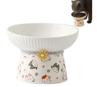 Cat Food Bowl - Elevated Cat Bowl | Raised Cat Food Bowls | 330ml Ceramic Water Bowl Cat Feeding Bowls for Protecting Spine Cat Feeder Neck Bowl Protective Bowl for Pets Cat Food Dish for Small Dog
