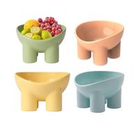 Cat Food Bowl Set de 4-13.8x13.4x9cm PP Feeding Bowl, Plato de comedor para gatos resistente a golpes a prueba de golpes, recipiente de agua de alimentos higiénicos , accesorio fácil y